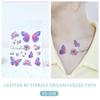 Rikalong Waterproof Glitter Butterfly Tattoo Stickers for Music Festival & Children's Face Makeup