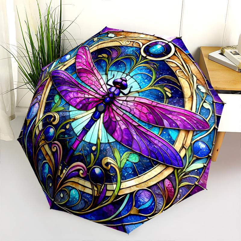 Butterflies Flowers Automatic Umbrella - Suitable Travel Outdoor Portable Umbrella Birthday Gift Daily Essentials