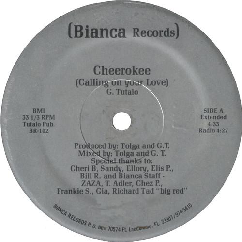 

12-дюймовая пластинка CHEROKEE 5 Calling On Your Love BR102 Bianca Records 1988 США Танцевальная Электроника Б/у