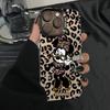 Leopard Print Minnie Case for Apple iPhone 15 Pro Max - Cartoon, Cute, High-end Cross-border Design