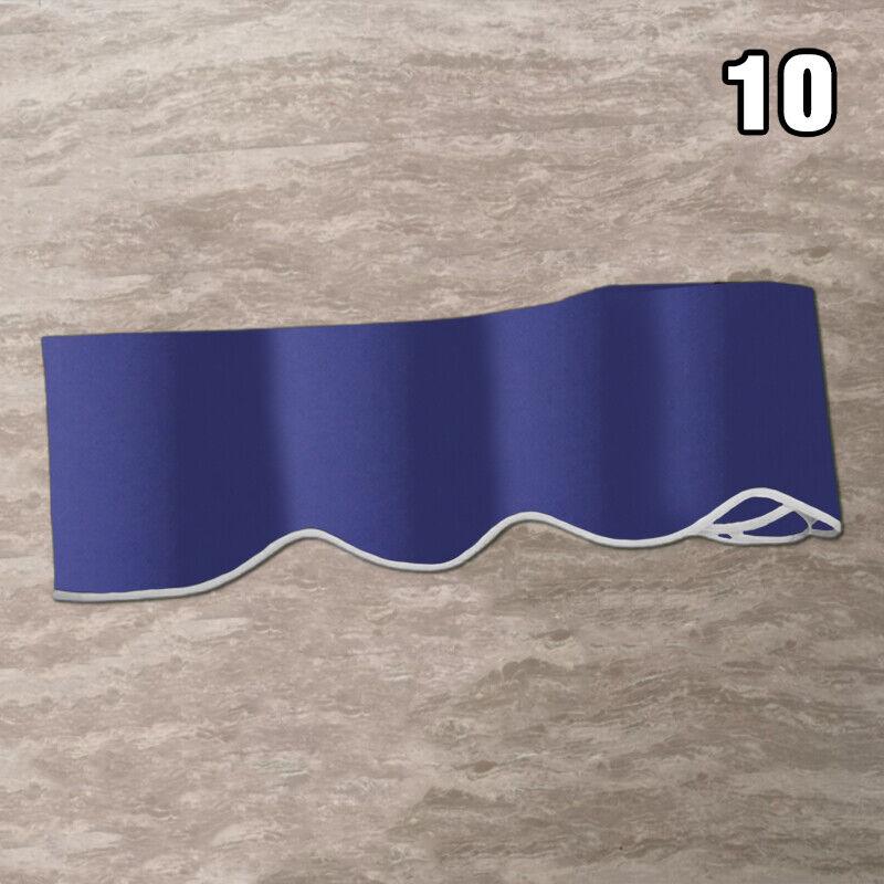 Tendalino Ondulato Impermeabile Tenda Parasole Tenda da Patio Sostituzione Banner Negozio Telo Tenda Parasole Durevole Strisce Grigio Beige