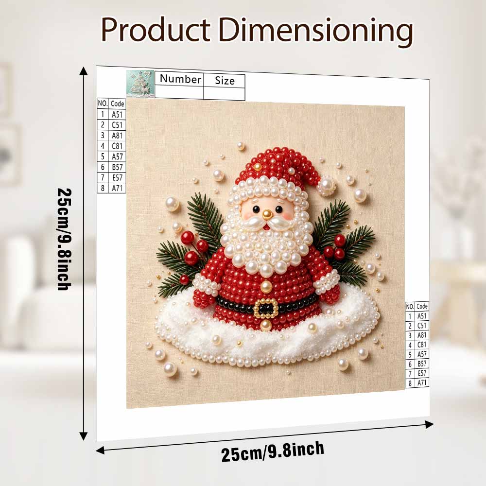 Pearl Painting Santa Claus Christmas Art Kit DIY Home Decor Painting