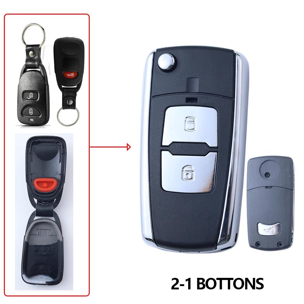 Coque de Télécommande de Clé de Voiture Remplacement/Modification Pour Kia Pour Hyundai Sonata Accent Tucson Sonata Santa Fe Carens Elantra 2007-2011