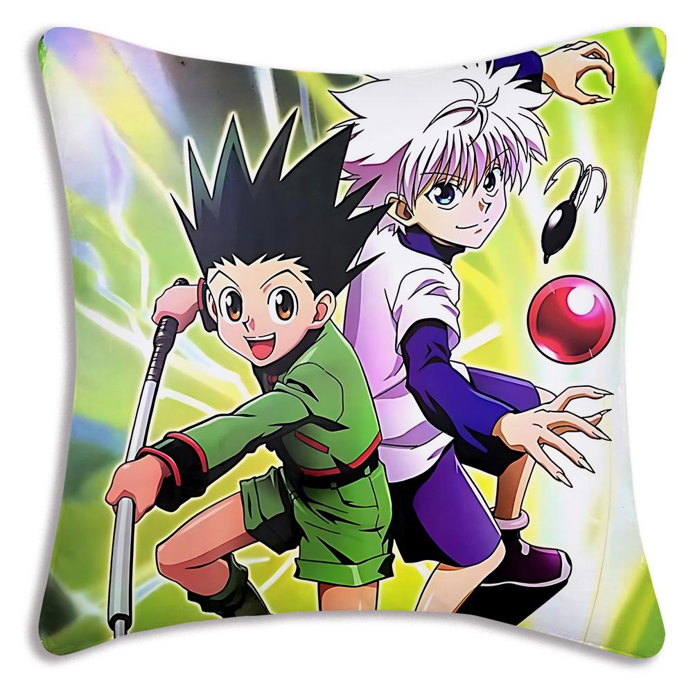 Anime For h-Hunter X HunterS Pillow Covers Cartoon Sofa Decorative Home Double-sided Printing Short Plush Cute Cushion Cover