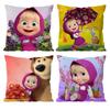 Cartoon M-Masha und die B-Bären Kissenbezug Muster Gedruckter Kissenbezug für Wohnzimmer Sofa Kissenbezug & Schlafzimmer Dekoration