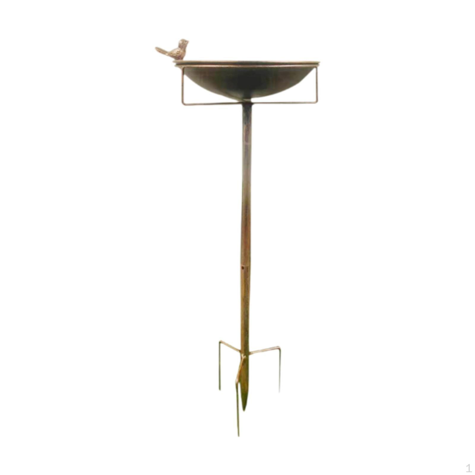

Bird Bath Feeder Spacious Easy Installation Accessories Iron Garden Yard Decoration 4 Prong for