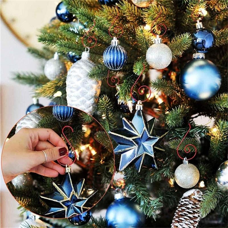 100pcs Elegant Christmas Ornament Hangers Hooks for Tree Decoration and Crafts Stylish Ornaments Hanging Solution