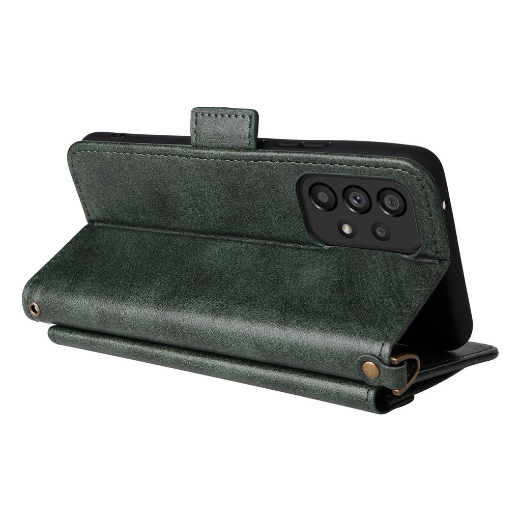 Für Samsung Galaxy A53 5G Lederhülle Magnetverschluss Brieftasche Ständer Handyhülle mit Umhängeband