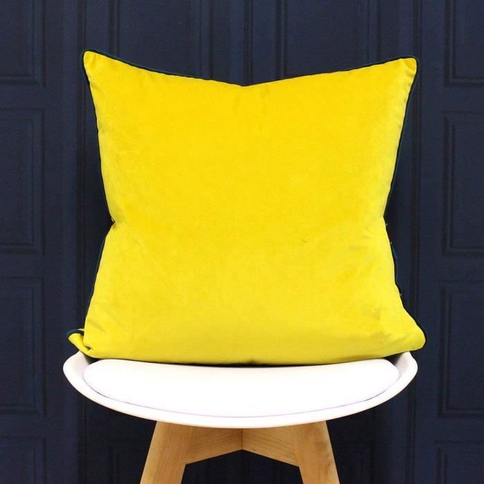 Housse de coussin - PAOLETTI - Meridian Signature Collection - Velours doux - 55 x 55 cm - Passepoil contrasté