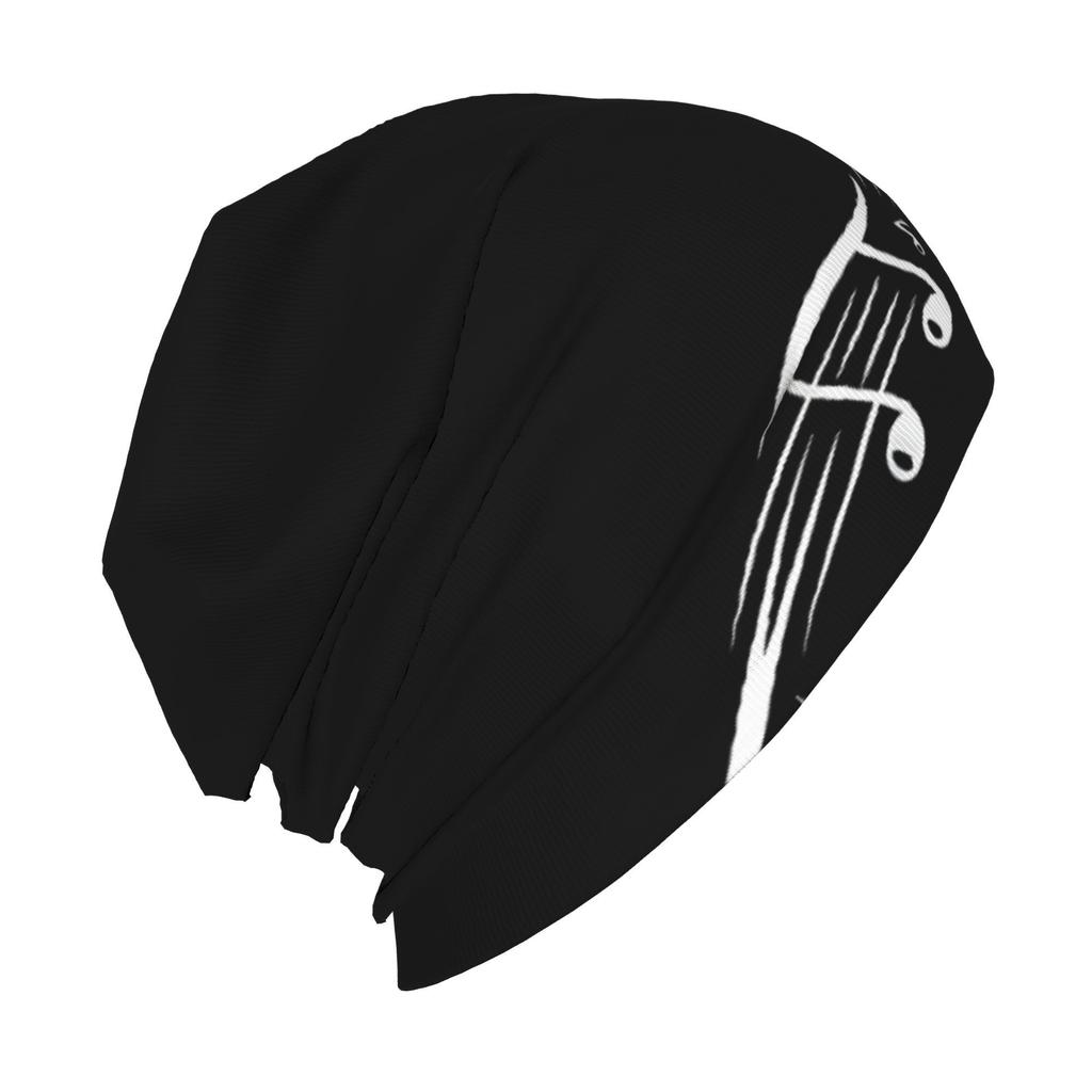 1Pc Men'S Fashion Music Notes Beanie Hat, 95% Polyester 5% Spandex Knit Skull Cap, Modern Style No Brim Bonnet