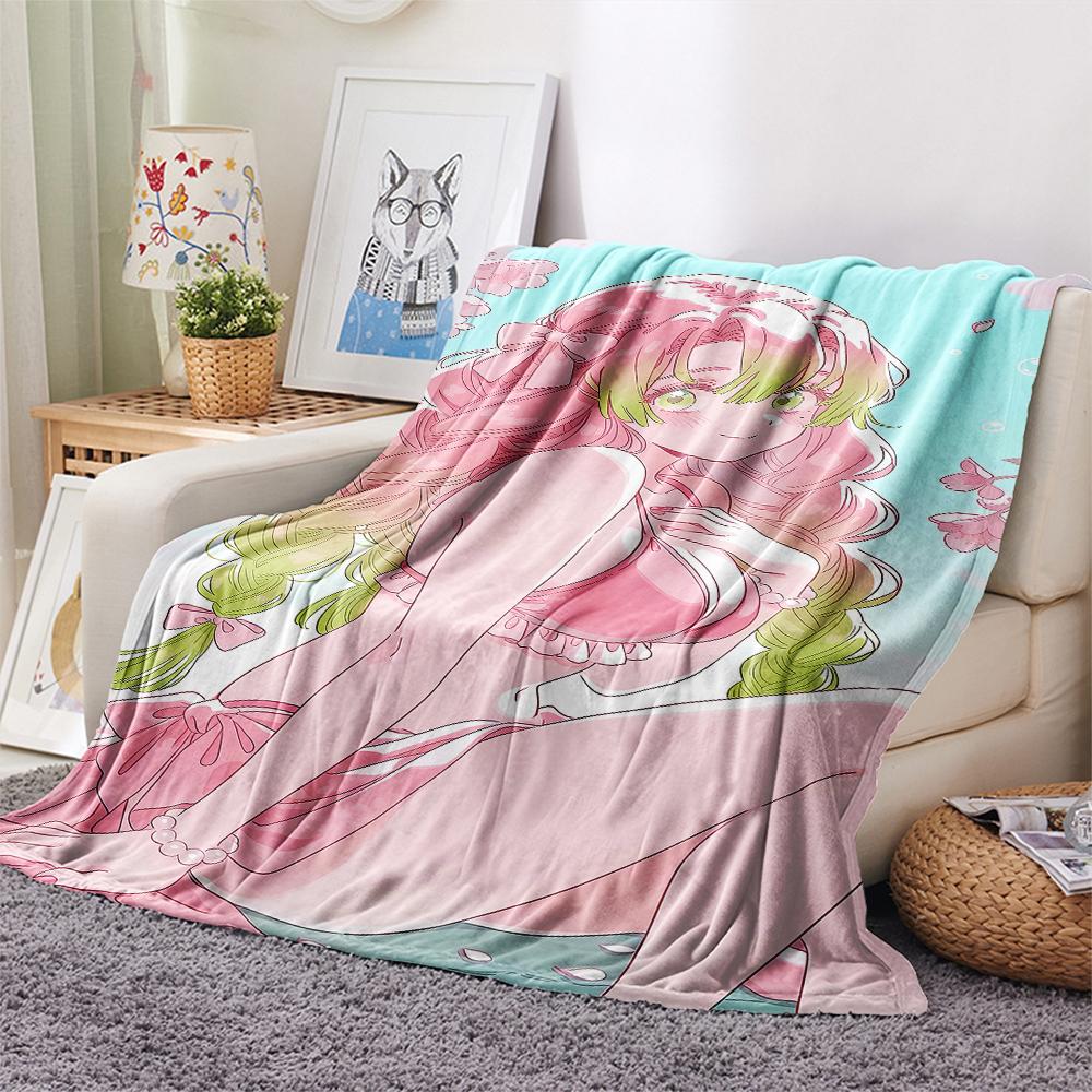1pz Coperta in Flanella con Stampa Demon Slayer, Alta Qualità, Per Tutte le Stagioni, Decorazione per la Casa, Calore e Comfort, Perfetta per Regali di Natale
