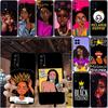 RP57 Poppin Black Girl Phone Case for Samsung Galaxy S20 S21 S22 Ultra FE + Plus A21S A22 A24 A25 A26 A30 A30S A31