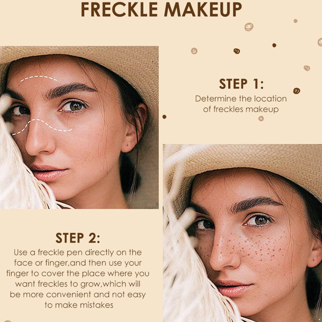 Freckle Makeup Pen for Realistic Freckles, Waterproof Formula, High Color Payoff, Effortless and Lasting Wear