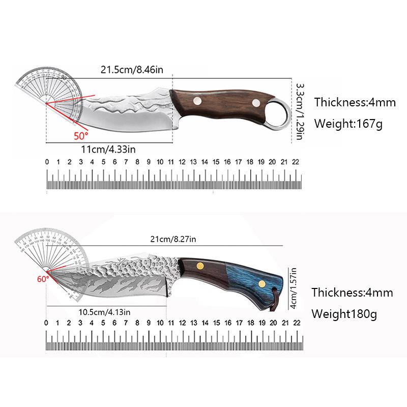 Kitchen Knives Forged Butcher Meat Cleaver Boning Knife Barbecue Fishing Knife Chef Cooking Vegetable Peeling BBQ Cutting Tools
