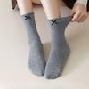 Women's Mid-calf Socks, Boneless Cotton Socks for Spring and Autumn, Polka Dot Lace Bow Long Socks, Polka Dot Versatile Socks, Pile Socks