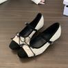 Xiaoxiangfeng shallow mouth single shoes female 2025 new spring French retro gentle fairy style thick heel Mary Jane shoes