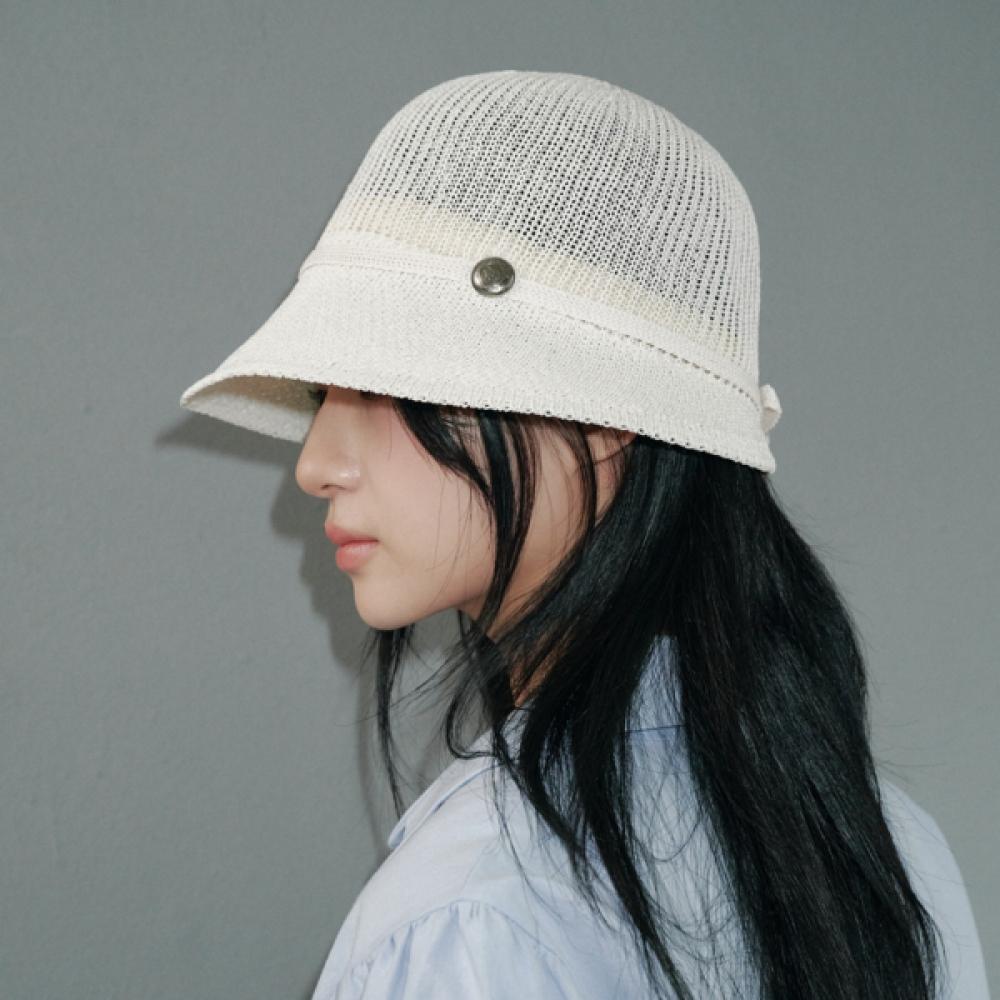 Allincomplete Band Paper Knit Bonnet Hat 4 Colors Cream (Band Paper Bonnet)