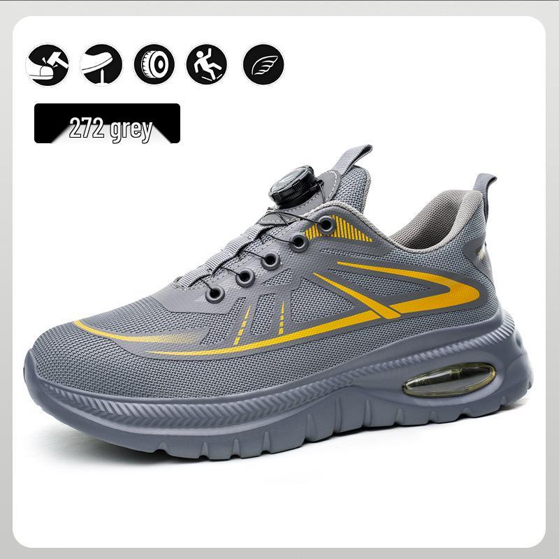 TEMU Men s Steel Toe Work Shoes - Lightweight, Soft Sole, Wear-Resistant, Anti-Smash, Anti-Puncture Safety Footwear