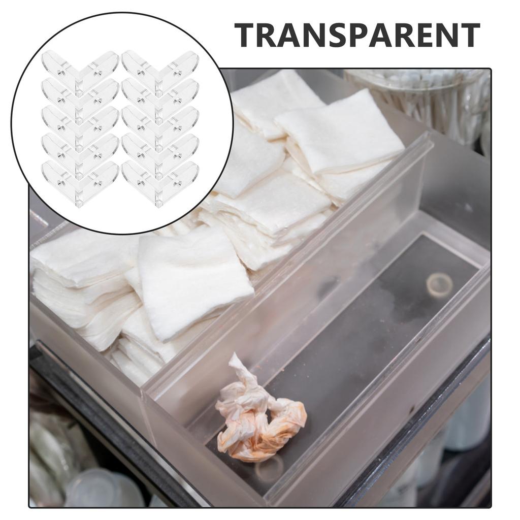 15pcs Fixed Corner Code For Acrylic Boxes Transparent Angle Brackets L-Shaped Shelf Support Bracket No Drill Window Box Bracket