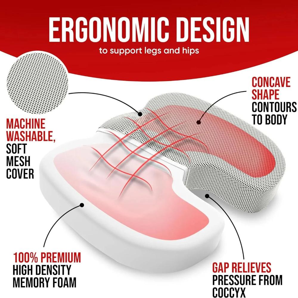 Ergonomisches Memory-Baumwoll-Bürokissen, Hämorrhoidenkissen, Stuhlkissen, sitzendes Artefakt, Studenten-Arschkissen