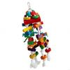 Natural Wooden Large Bird Chew Toy For Medium to Large Parrots With Colorful Cotton Rope For Cage Hanging Bird Climbing Y5GB