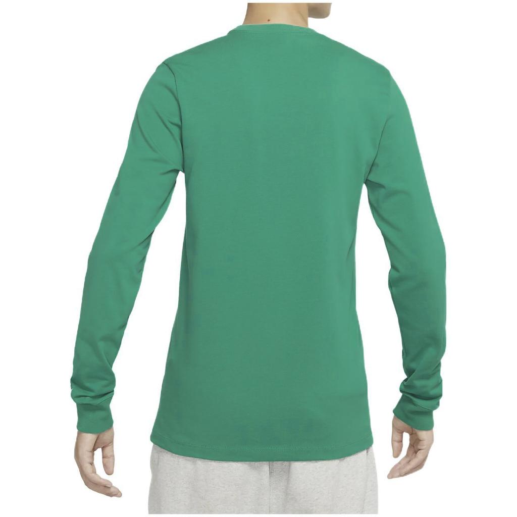 Nike Solid Color Letter Logo Print Crew Neck Long Sleeve T-Shirt Men Tops Green FJ1173-393