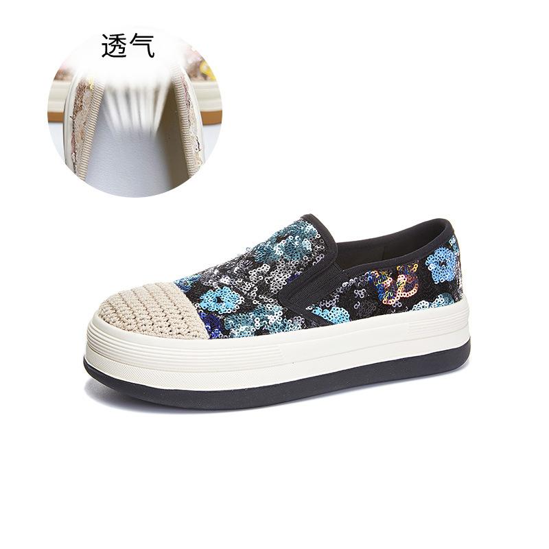 Flower Fisherman Shoes Women's 2025 Summer New Thick-soled Shallow Mouth Single Shoes Casual Versatile Small Fragrant Women's Shoes
