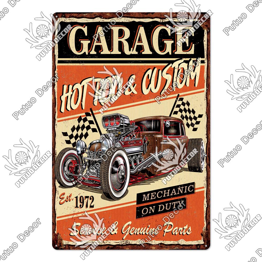 Putuo Decor My Rules Tin Sign Retro Plaque Metal Plate Vintage Wall Art Poster Decortive for Garage Man Cave Club Bar Home