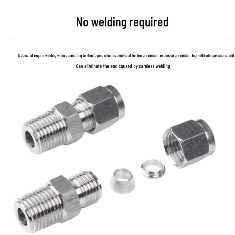 Jinghang Stainless Steel Ferrule Bulkhead Straight Connector