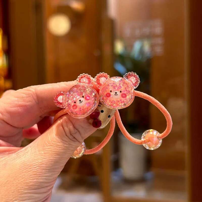 2 Pieces Luminous Dolphin Elastic Hair Bands Cute Girls Hair Accessories Children Hair Ties Baby Headwear