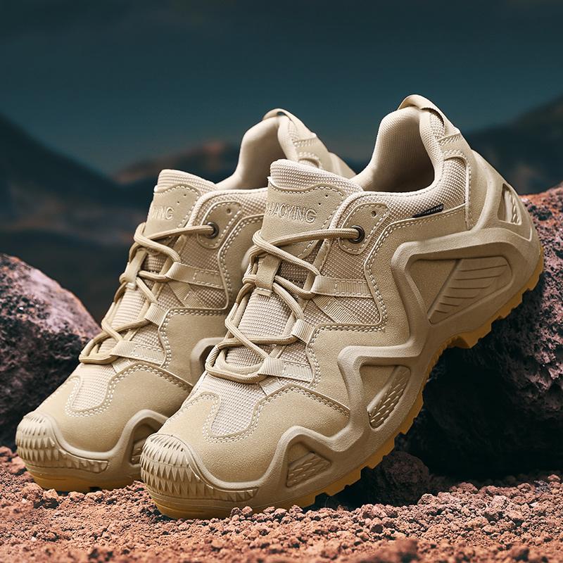 Men's Sports Shoes New Flat Running Boots Brand High-quality Anti Slip Hiking Shoes Men's Rubber Soled Outdoor Hiking Shoes