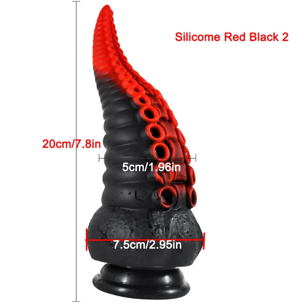 Huge Silicone Anal Dildo for Women Masturbation Octopus Tentacle Anal Plug Prostate Massage Buttplug Sex Toy 18+ Anal Dilatation