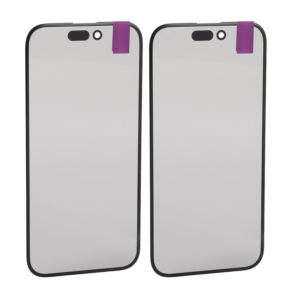 2 Stück Vorderes Äußeres Linsenglas Bildschirm Ersatzbaugruppe mit Reparaturwerkzeugsatz für IOS Telefon 15