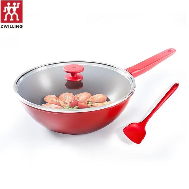 ZWILLING NOW 30cm Pomegranate Non-Stick Wok Set