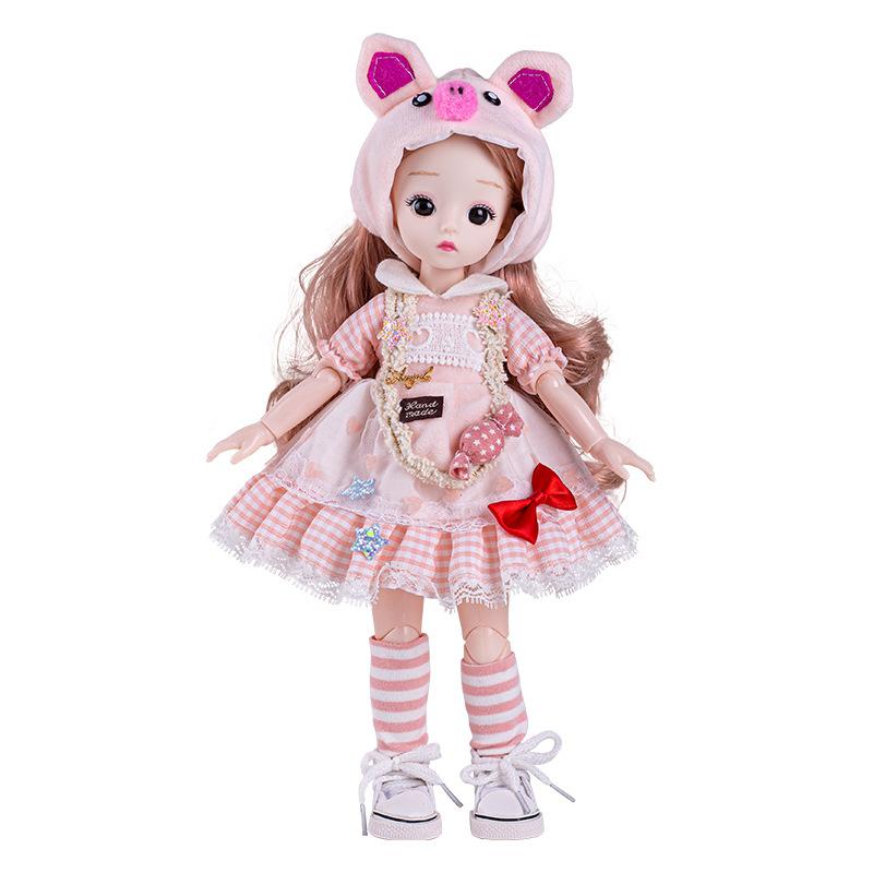 30 cm Simulationspuppenkleidung wechseln Tierkreispuppe Puppe Geburtstagsgeschenk Weiblich