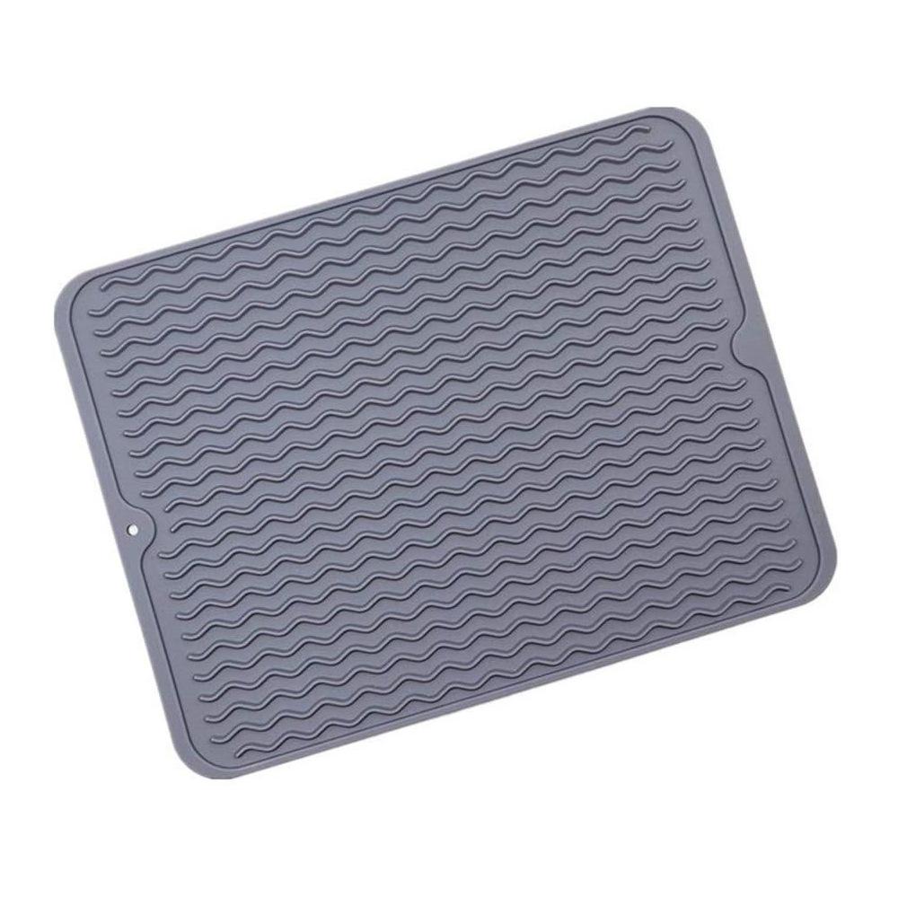 Silicone Dish Drying Mat Heat Resistant Drying Mat for Kitchen Counter Sink Refrigerator Drawer Liner Kitchen Drying Mat