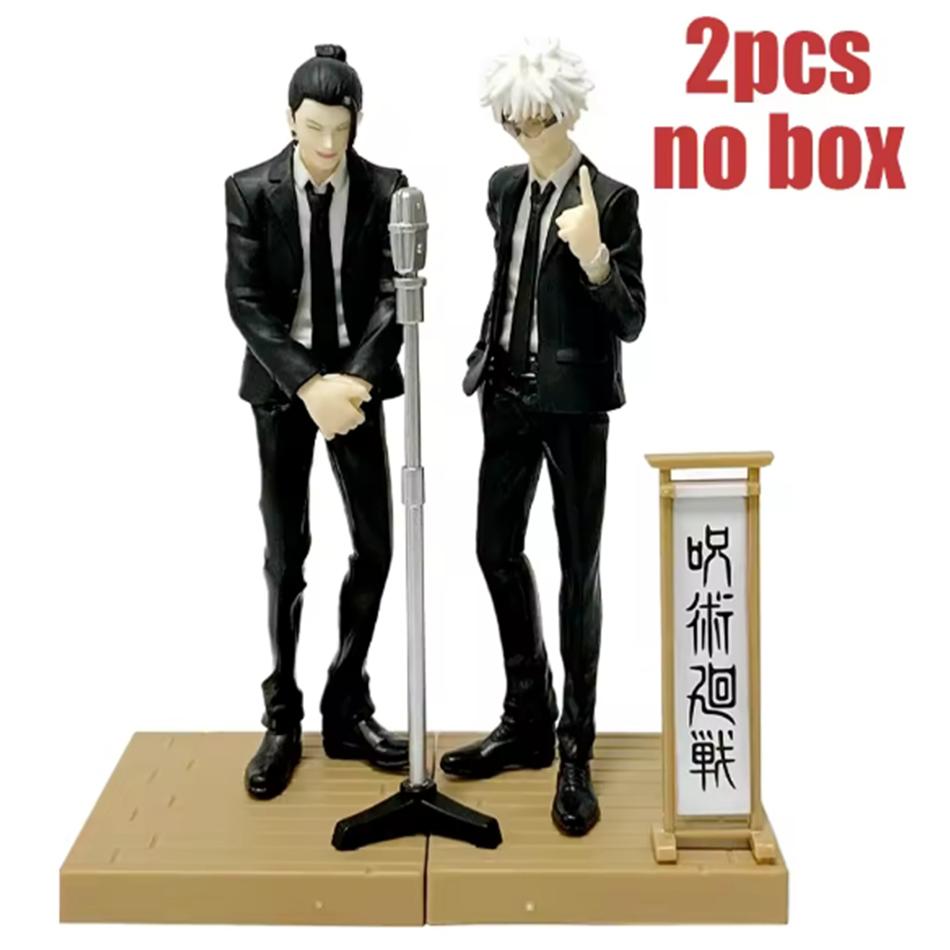 Nowa figurka Anime Jujutsu Kaisen 17cm Garnitur Gojou Satoru Figurka Akcji Przystojny Mężczyzna w Garniturze Figurka Geto Suguru Model Kolekcjonerski PVC