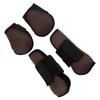 4pcs Horse Leg Boots Shock Absorbing Horse Support Boots for Jumping Riding CompetitionSet of Brown