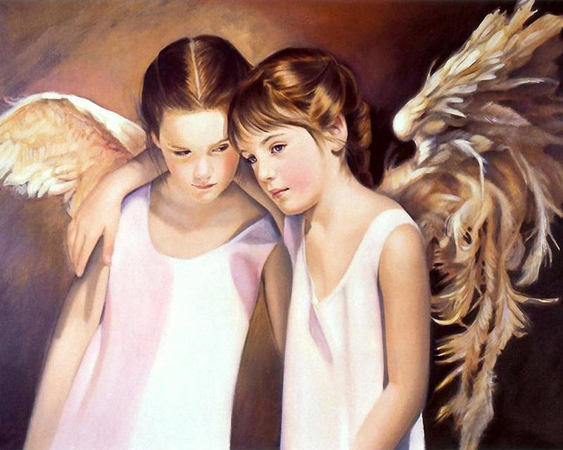 5D Diamond Embroidery Elves and Angels Picture Of Rhinestone Full Square Diamond Painting Animal Diamond Mosaic Handicraft Wall Art