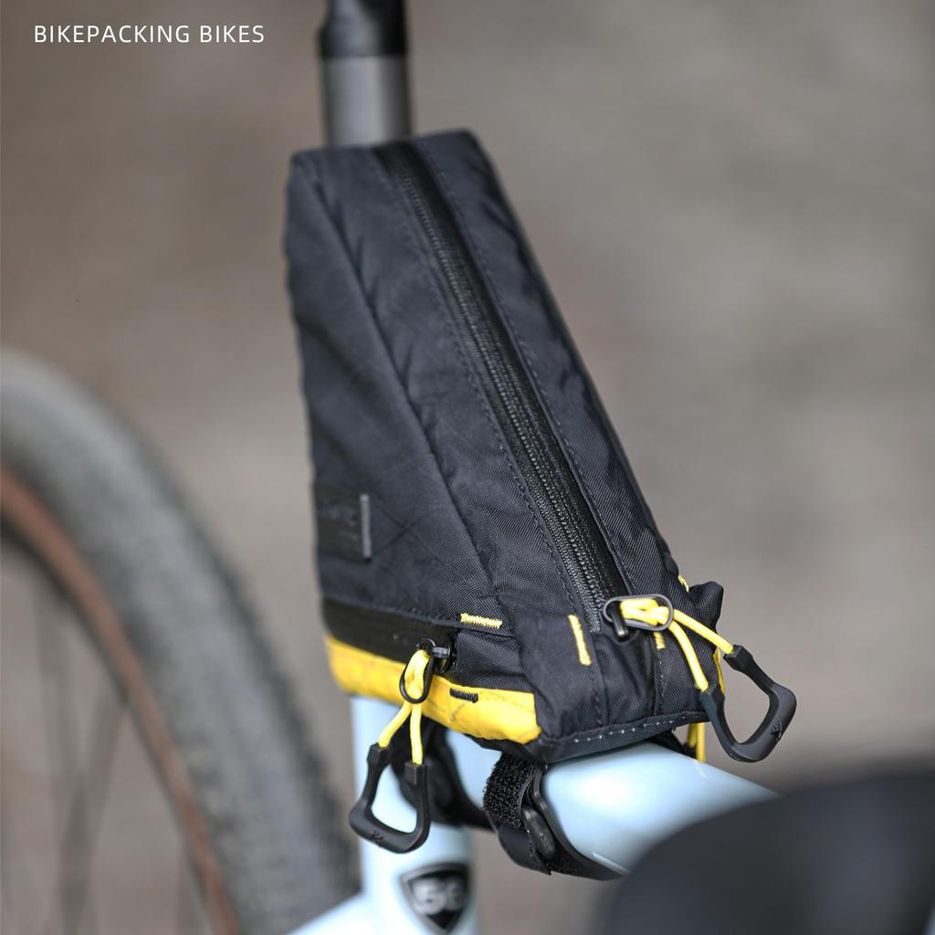 Rhinowalk Waterproof Triangle Frame Bag Professional Cycling Accessory for Road Mountain Bikes Black Yellow 0.9L - & - & (Small)