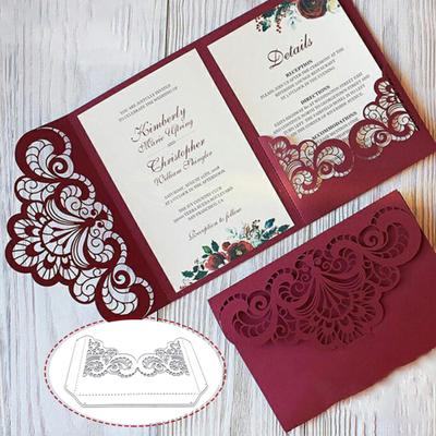 Hollow Flower Greeting Card Metal Cutting Dies DIY Scrapbooking Po Stencil