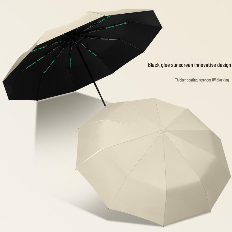 High-End Automatic Folding Sun & Rain Umbrella for Men - Large Size Sunscreen Sunshade