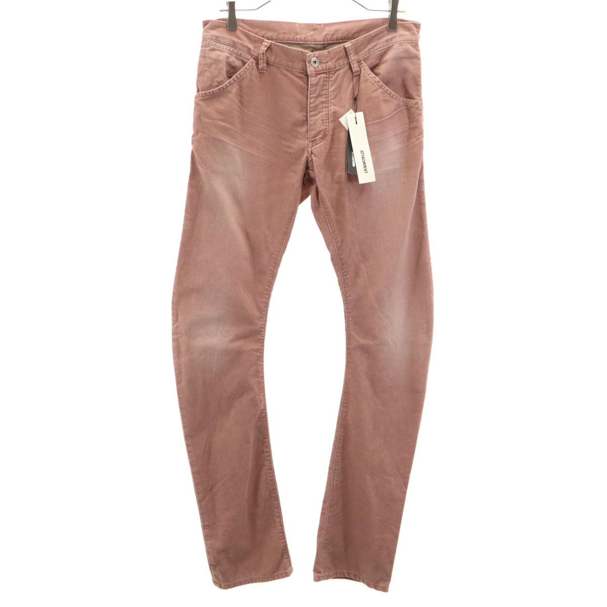 

unused ATTACHMENT made in Japan Corduroy pants 2 Pink Button fly Men s Used