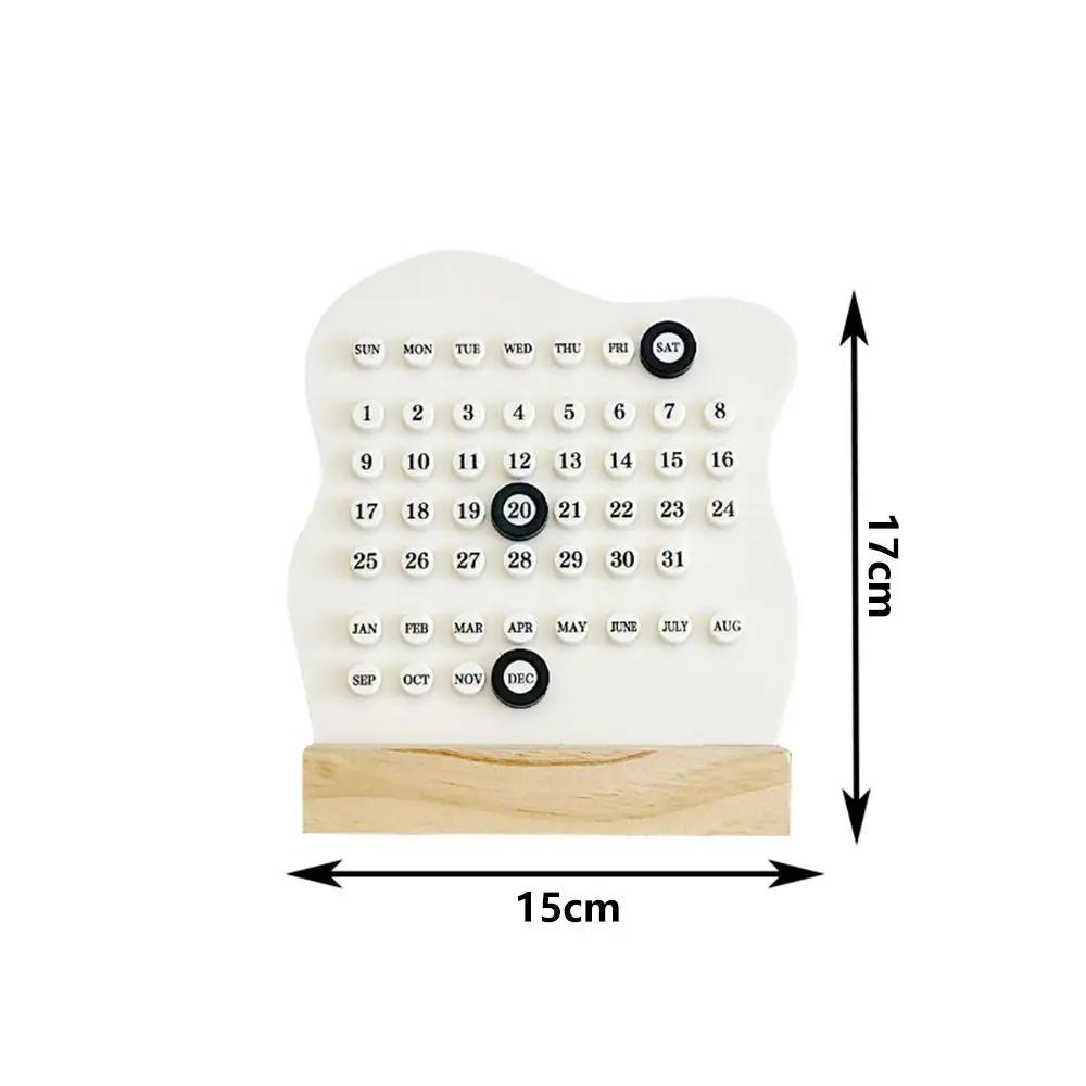 DIY Wood Perpetual Calendar Adjustable Cute Montessori Calendar Simplicity Week Month Date Display Calendar Ornaments