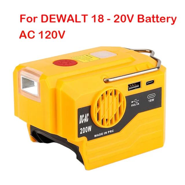 For Makita/Dewalt/Milwaukee/Bosch 111W Power Inverter Generator 18V Battery To 111V/111V AC Output USB and Type-C Adapter New