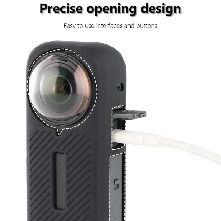 Silicone Encasement for Insta 360X4 Adventure Camera, Full Lens Shield, User Friendly Interface
