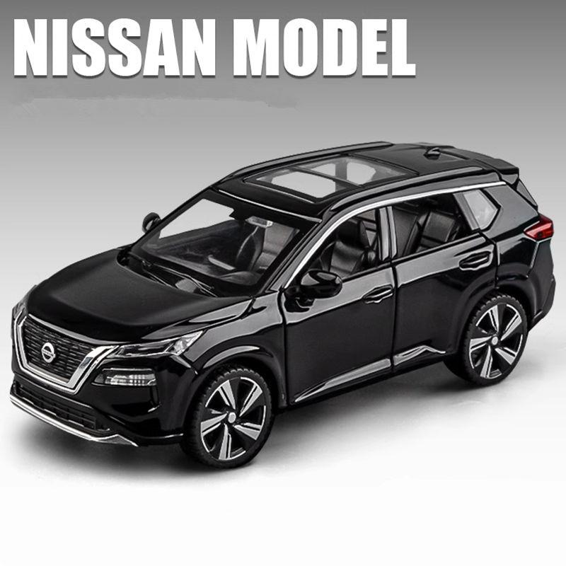 1/32 Nissan X-TRAIL SUV Model auta ze slitiny Diecast Kovová Off-road vozidla Model auta Simulace zvuku a světla Dětská hračka Dárky