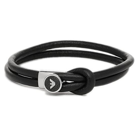 EMPORIO ARMANI Bracelet EGS2212040 Silver/Black [Used]