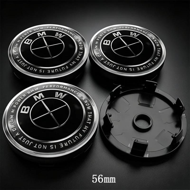 For BMW M 4Pcs 56mm 68mm Car Wheel Center Caps For BMW E46 E39 E53 E65 E66 E90 G26 X1 X3 X5 X7 1/3/5/7 Series G30 F15 G70 G08 G07 G05 G06
