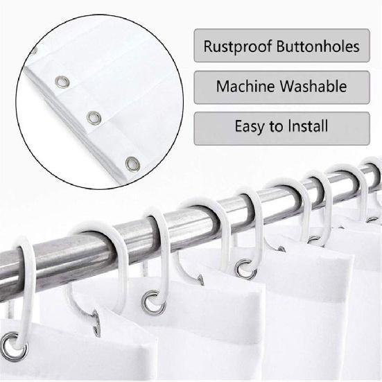 MERCHR Christmas Snowman Shower Curtain, Winter Snow Trees Rustic Farmhouse Bathroom Curtains, Durable Waterproof Fabric Bathtub Sets Home Decor 71 x